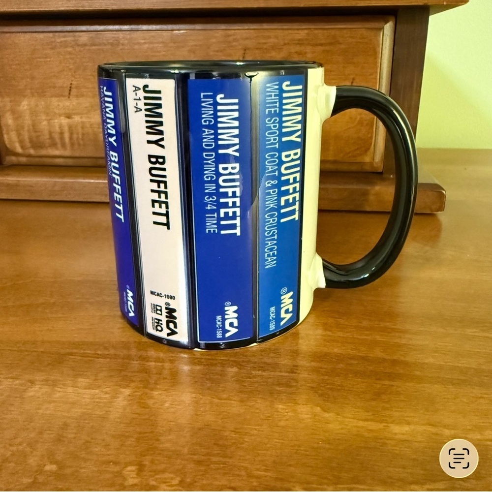 NEW Jimmy Buffett cassette tape ceramic coffee mug 11oz album artwork retro cup